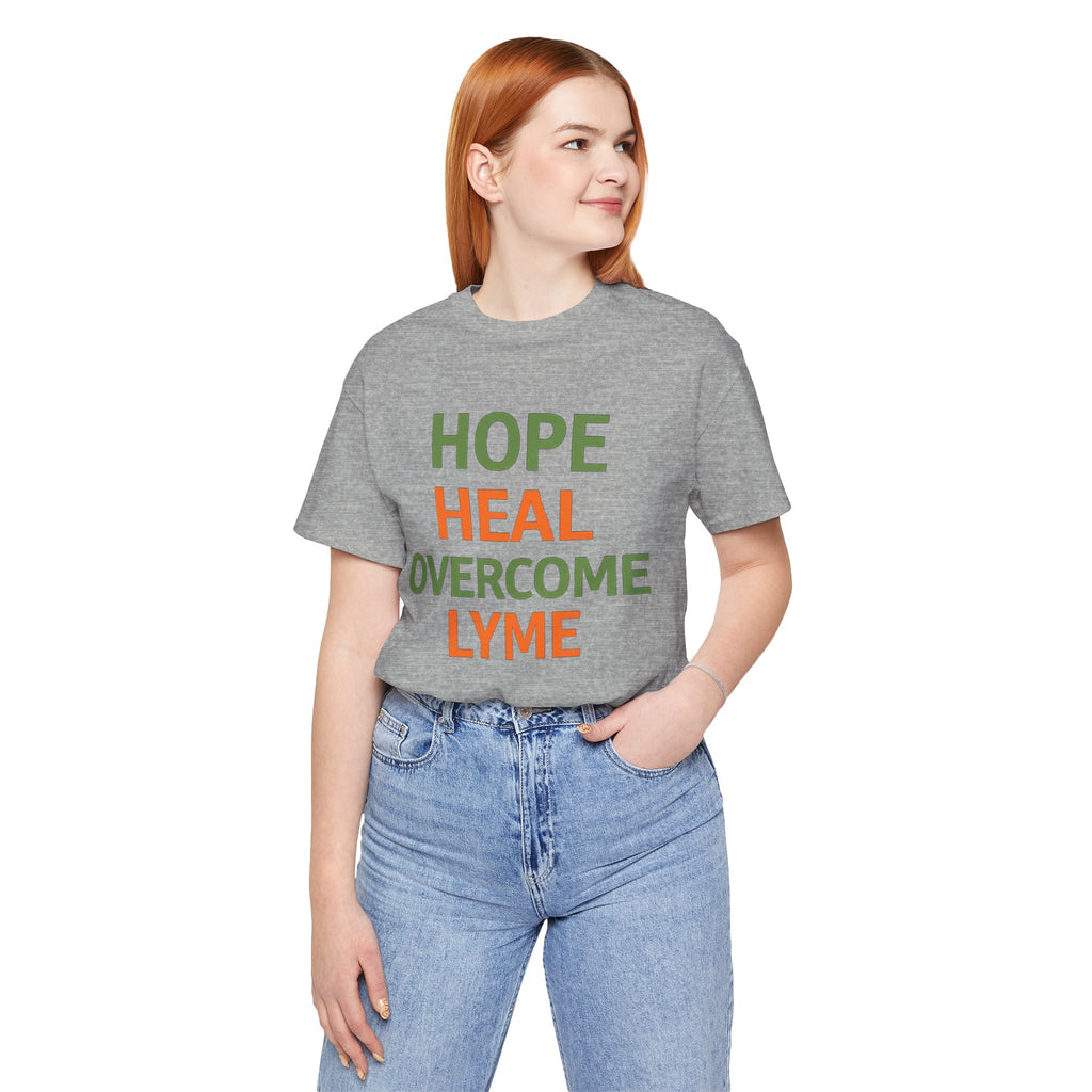 Hope Heal Overcome Lyme-Awareness Support T-shirt