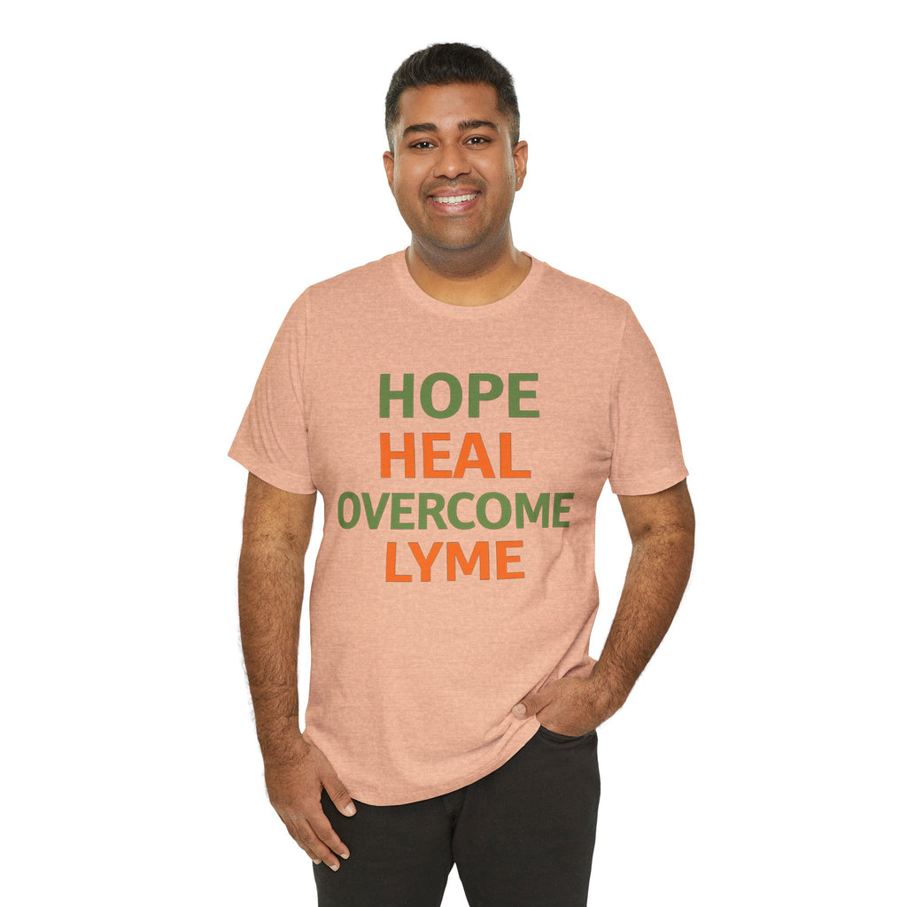 Hope Heal Overcome Lyme-Awareness Support T-shirt