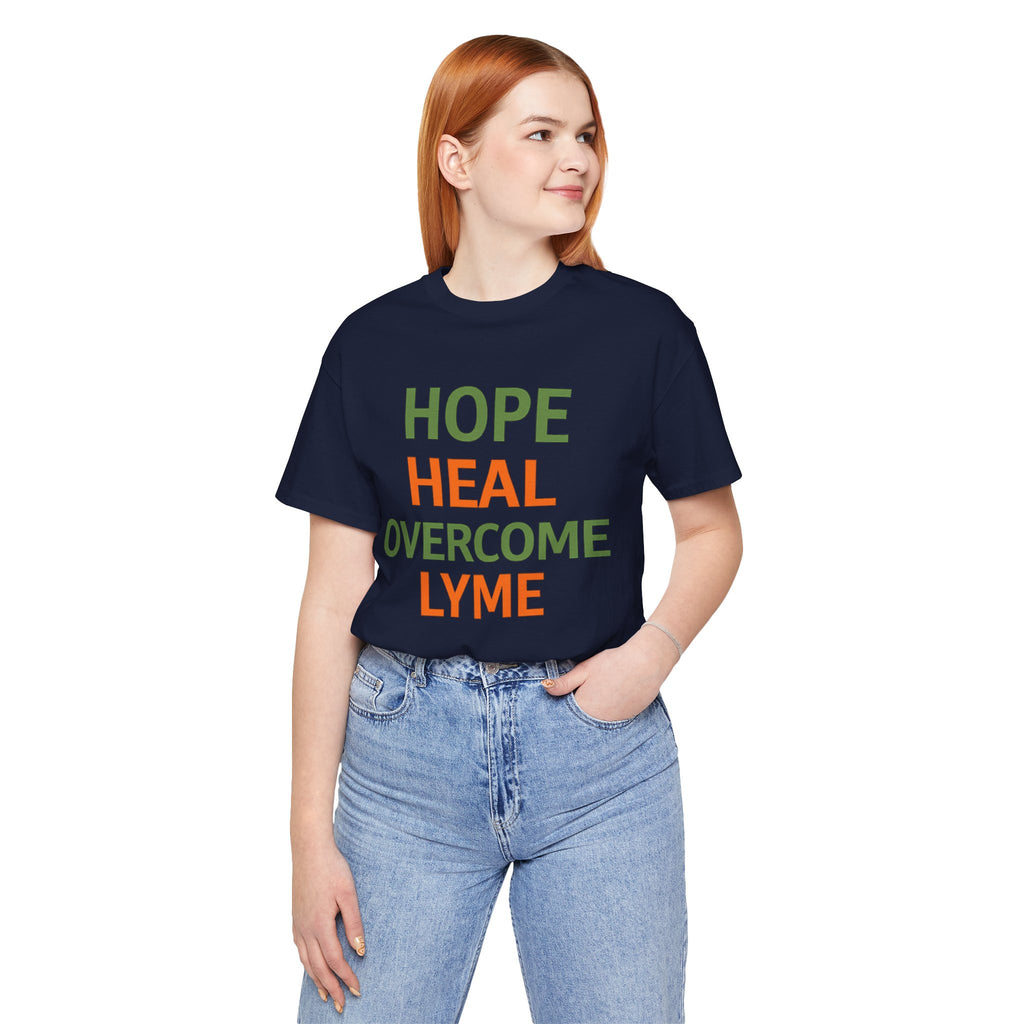 Hope Heal Overcome Lyme-Awareness Support T-shirt