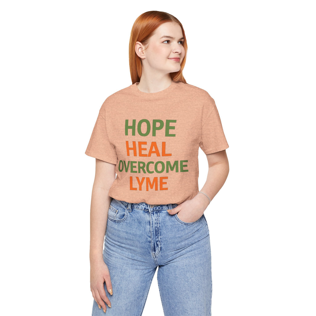 Hope Heal Overcome Lyme-Awareness Support T-shirt